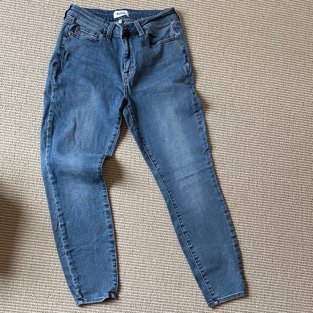 pistola Skinny Jeans in Mid Blue Wash